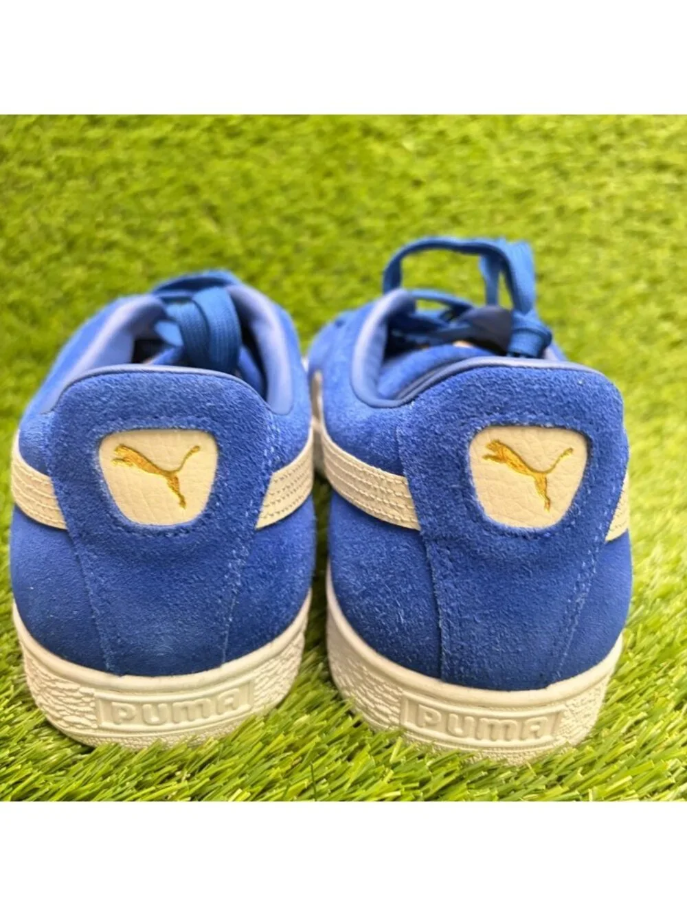 Puma Suede Classic Pastime Mens Size 11.5 Blue White Athletic Shoes Sneakers